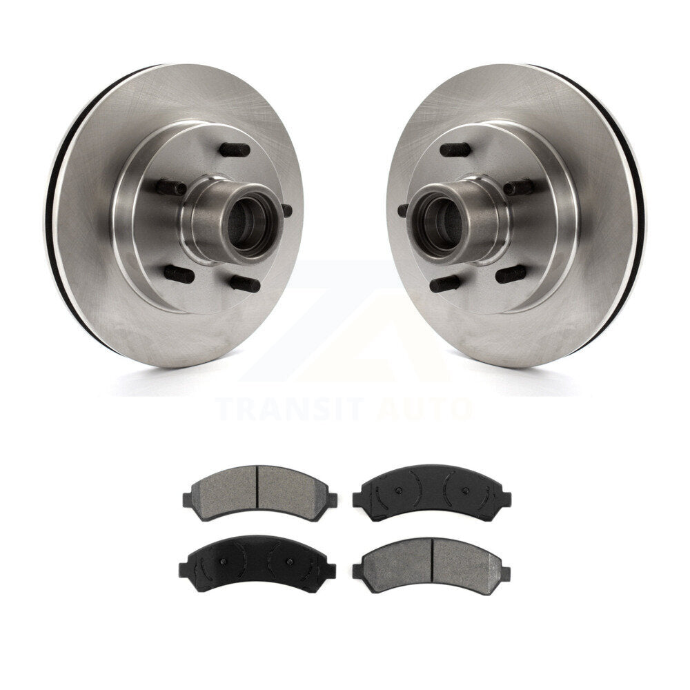 Disc Brake Rotor Hub & Semi-Metallic Pad Front Kit For 2000 Chevrolet Blazer RWD