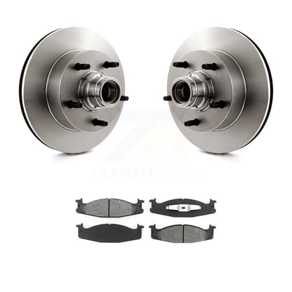 Disc Brake Rotor Semi-Metallic Pad Front Kit For Ford E-150 Econoline Club Wagon