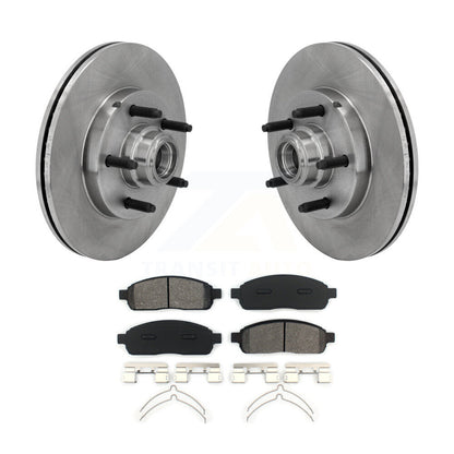 Brake Rotors Semi-Metallic Pad Front Kit For 04 Ford F-150 RWD With 5 Lug Wheels