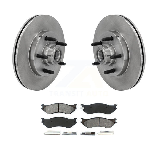 Disc Brake Rotor Hub And Semi-Metallic Pad Front Kit For Ford F-150 Heritage RWD