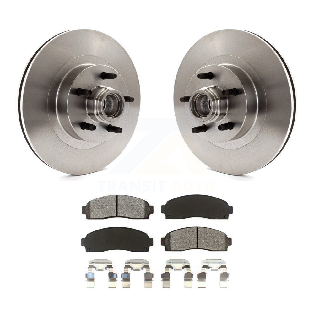 Disc Brake Rotors & Semi-Metallic Pad Front Kit For Ford Explorer Sport Trac RWD