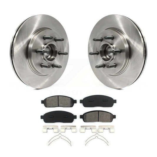 Disc Brake Rotors Semi-Metallic Pad Front Kit For Ford F-150 Lincoln Mark LT RWD