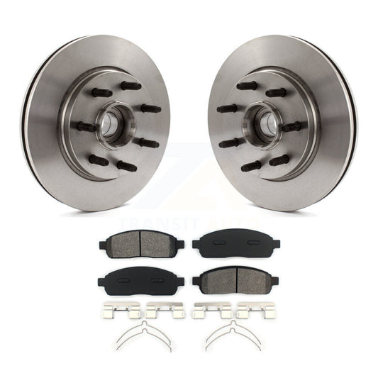 Disc Brake Rotors Semi-Metallic Pad Front Kit For Ford F-150 Lincoln Mark LT RWD