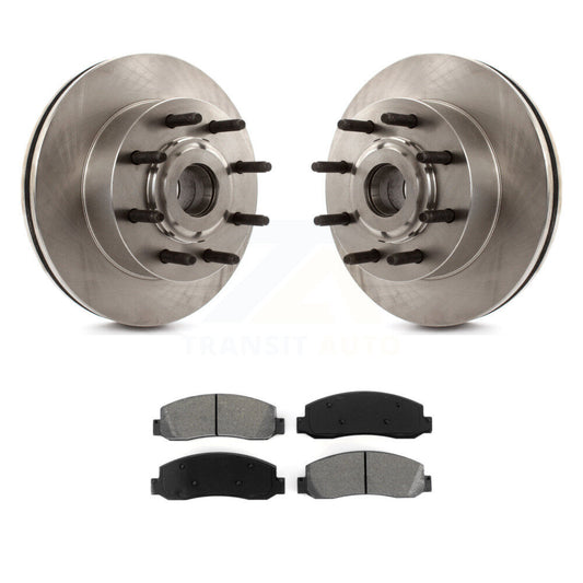 Disc Brake Rotor Semi-Metallic Pad Front Kit For Ford F-350 Super Duty F-250 RWD