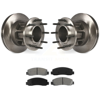Brake Rotors Semi-Metallic Pad Front Kit For 2008-2010 Ford F-350 Super Duty RWD