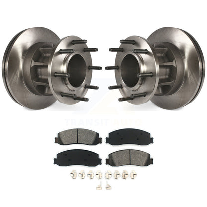 Disc Brake Rotors Semi-Metallic Pad Front Kit For 2011 Ford F-350 Super Duty RWD