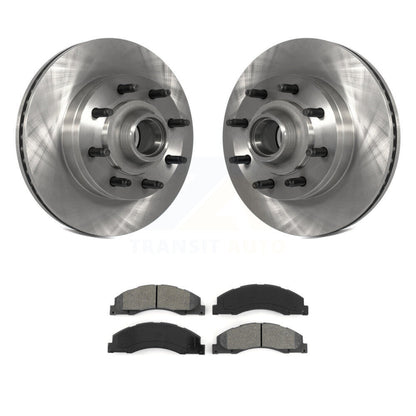 Brake Rotors & Semi-Metallic Pad Front Kit For Ford E-350 Super Duty E-250 E-150