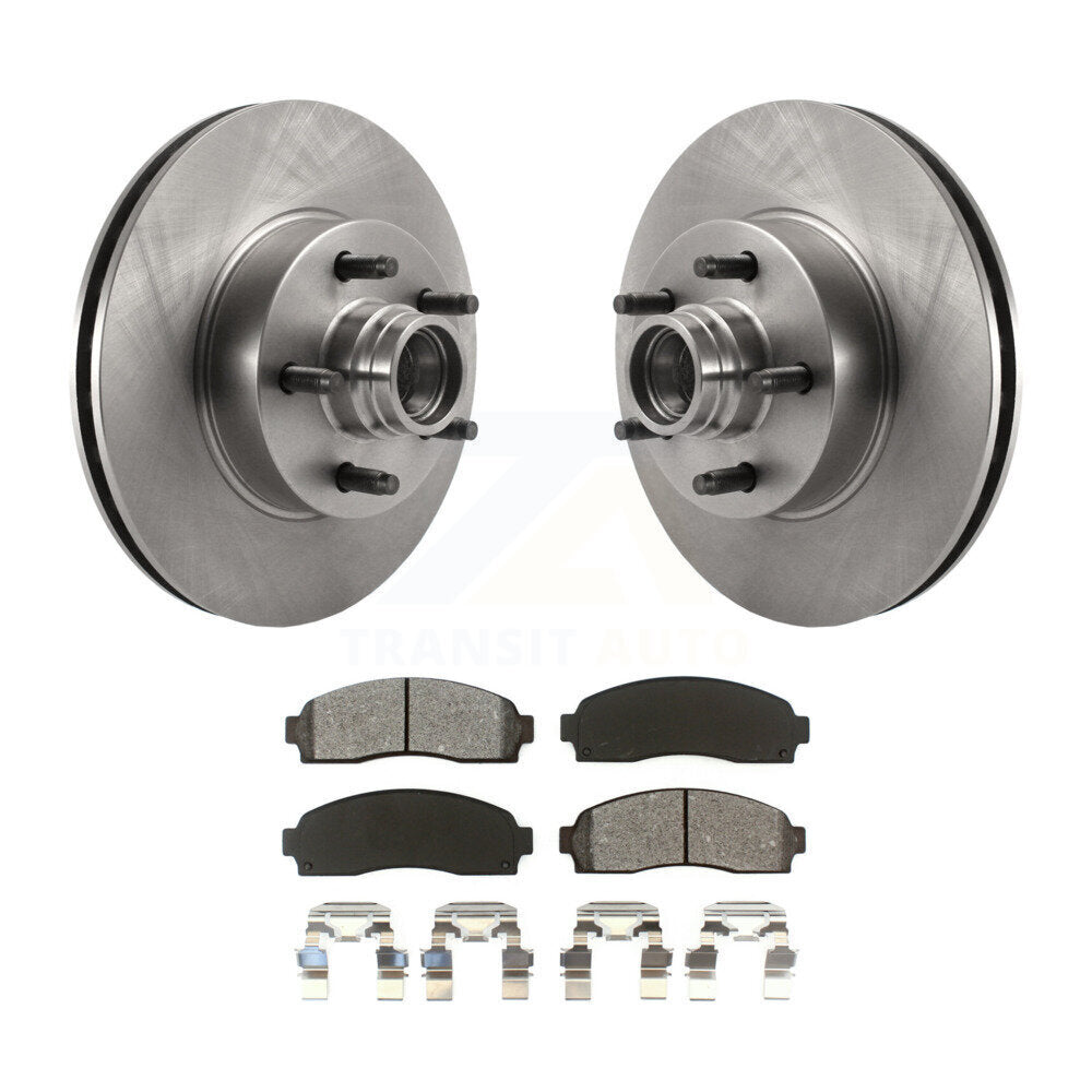 Disc Brake Rotor Hub & Semi-Metallic Pad Front Kit For 2010-2011 Ford Ranger RWD