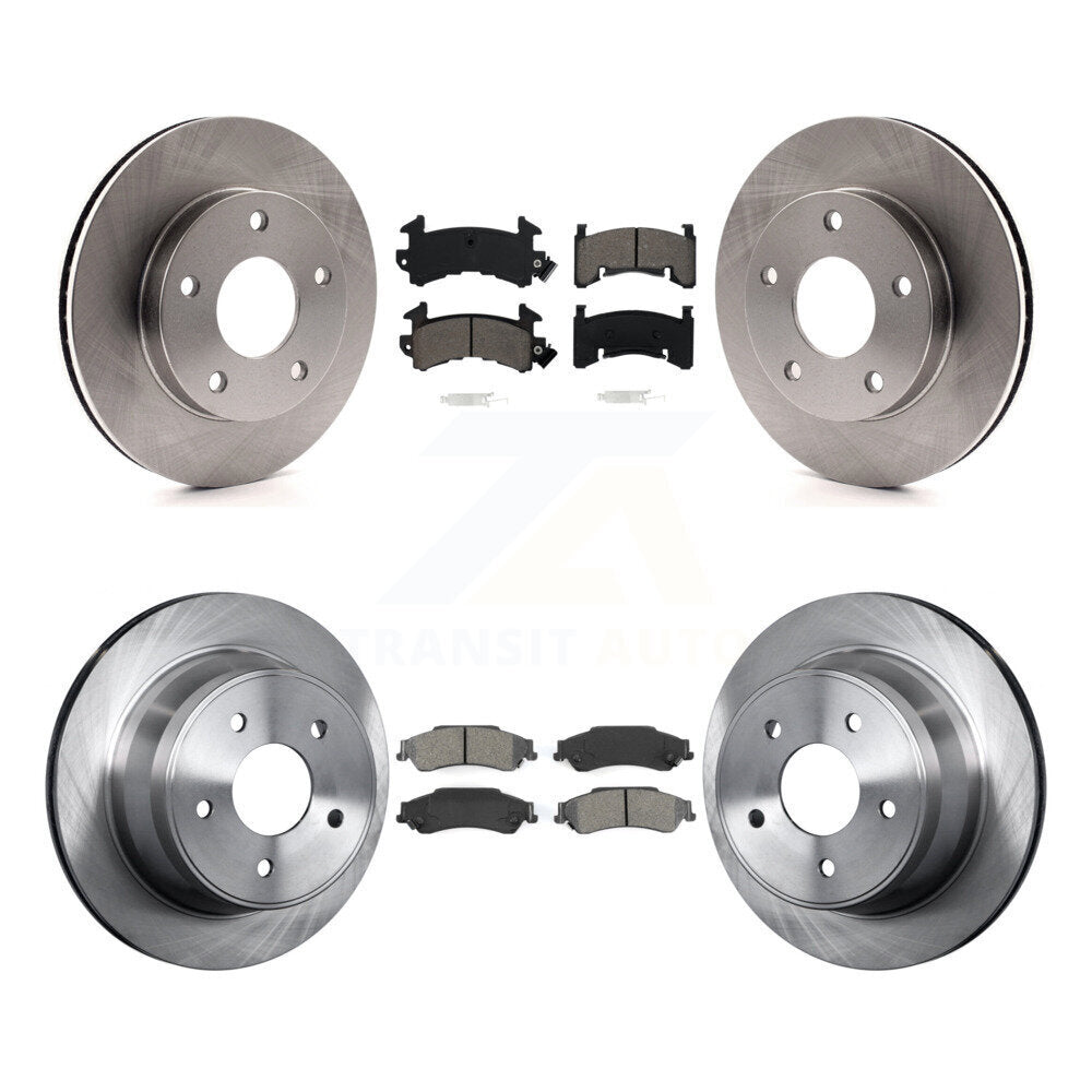 Brake Rotors & Semi-Metallic Pad Front Rear Kit For Chevrolet S10 GMC Sonoma 4WD
