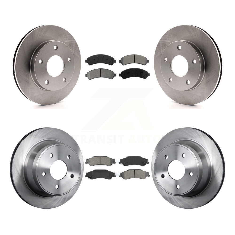 Brake Rotor Semi-Metallic Pad Front Rear Kit For GMC Jimmy With Disc Brakes