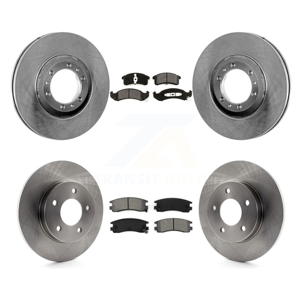 Brake Rotors Semi-Metallic Pad Front Rear Kit For Cadillac DeVille Buick Riviera