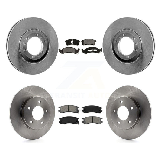 Brake Rotors Semi-Metallic Pad Front Rear Kit For Cadillac DeVille Buick Riviera
