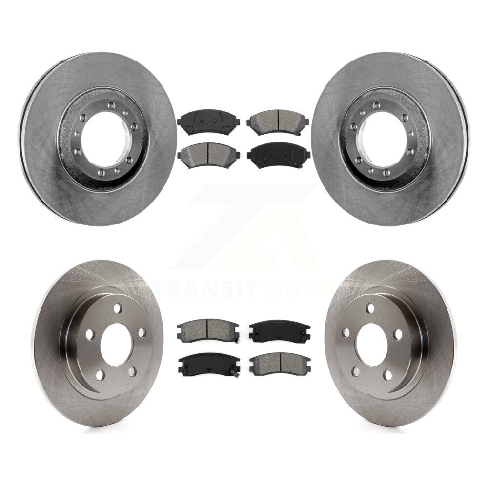 Brake Rotor Semi-Metallic Pad Front Rear Kit For 2000-2005 Buick LeSabre Pontiac