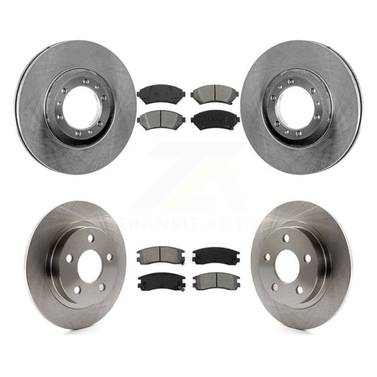 Brake Rotor Semi-Metallic Pad Front Rear Kit For 2000-2005 Buick LeSabre Pontiac
