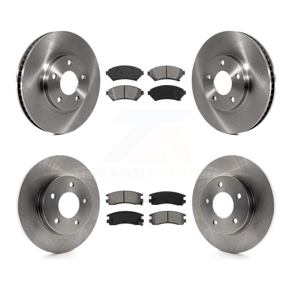 Brake Rotor And Semi-Metallic Pad Front Rear Kit For Cadillac DeVille Buick Park