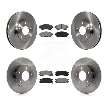 Brake Rotor And Semi-Metallic Pad Front Rear Kit For Cadillac DeVille Buick Park