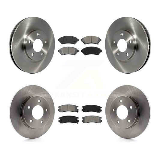 Brake Rotor And Semi-Metallic Pad Front Rear Kit For Cadillac DeVille Buick Park