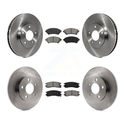 Brake Rotor And Semi-Metallic Pad Front Rear Kit For Cadillac DeVille Buick Park