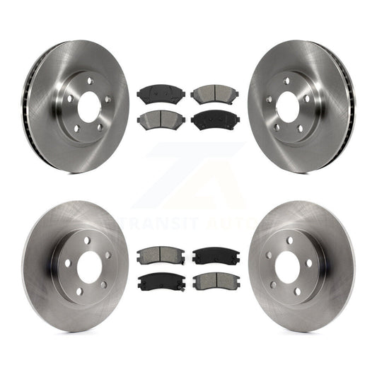 Brake Rotor And Semi-Metallic Pad Front Rear Kit For Cadillac DeVille Buick Park