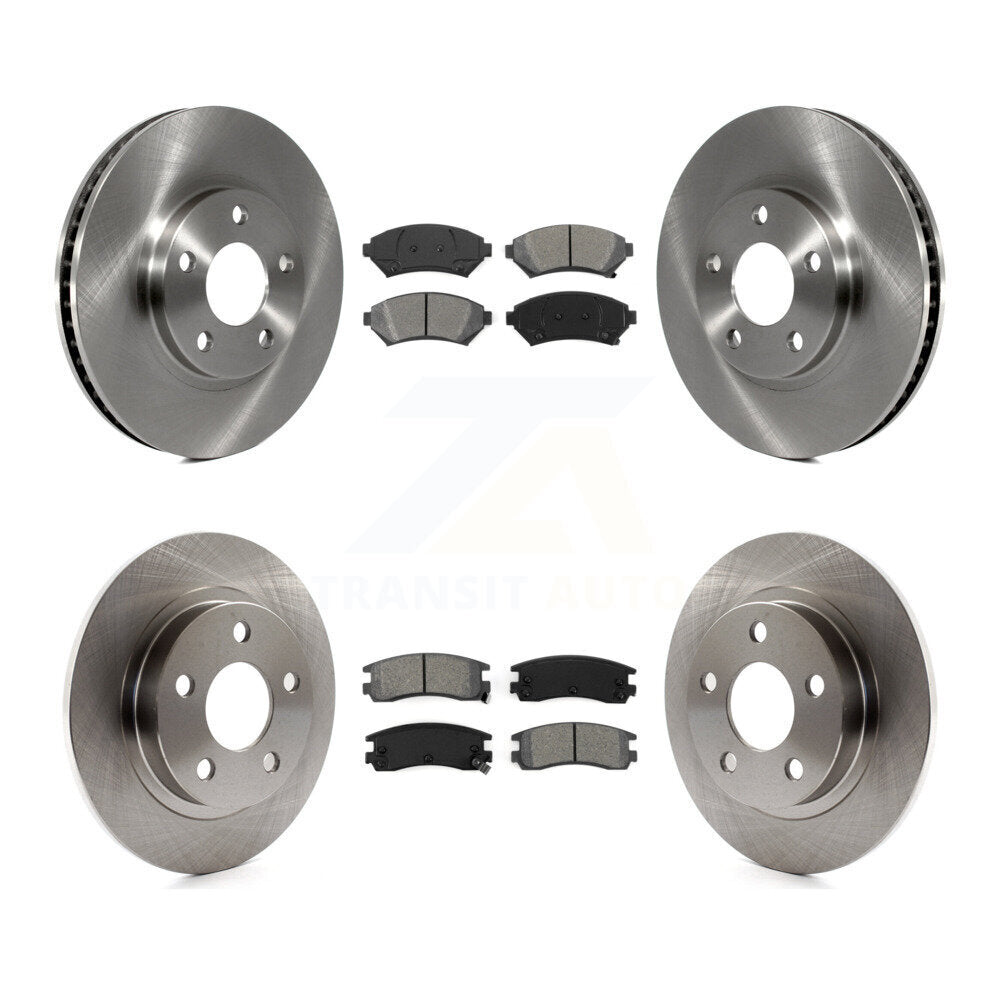Brake Rotors & Semi-Metallic Pad Front Rear Kit For Buick LeSabre Pontiac Aurora