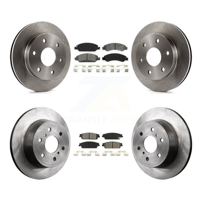 Disc Brake Rotors And Semi-Metallic Pads Front Rear Kit For GMC Sierra 1500