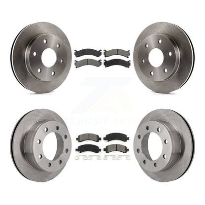 Disc Brake Rotors And Semi-Metallic Pads Front Rear Kit For GMC Savana 2500