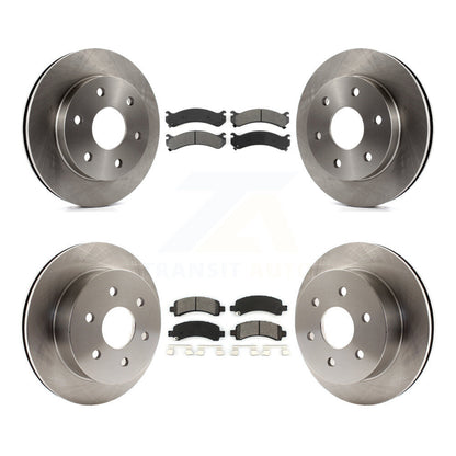 Brake Rotor Semi-Metallic Pad Front Rear Kit For 2006 Chevrolet Express 2500 GMC