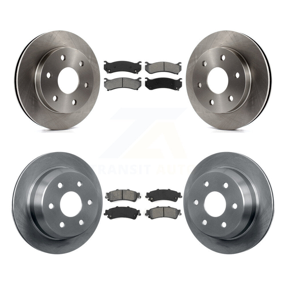 Brake Rotor Semi-Metallic Pad Front Rear Kit For Chevrolet GMC Silverado 1500 XL