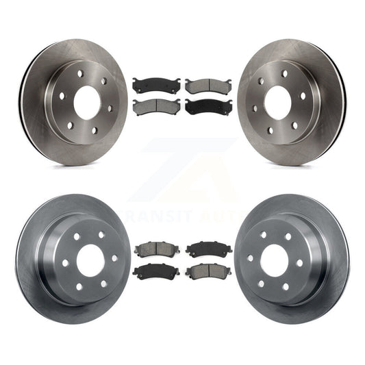 Brake Rotor Semi-Metallic Pad Front Rear Kit For Chevrolet GMC Silverado 1500 XL