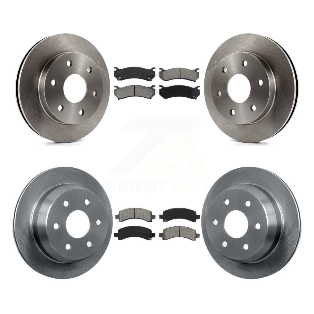 Disc Brake Rotor & Semi-Metallic Pad Front Rear Kit For Chevrolet Avalanche 1500