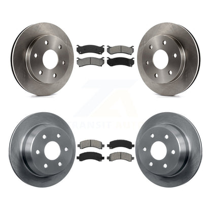 Disc Brake Rotor & Semi-Metallic Pad Front Rear Kit For Chevrolet Avalanche 1500