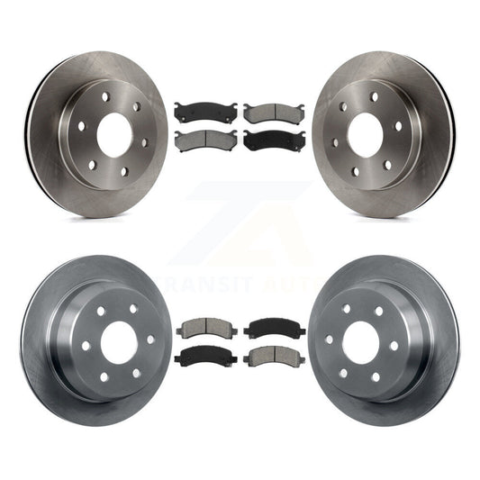 Disc Brake Rotor & Semi-Metallic Pad Front Rear Kit For Chevrolet Avalanche 1500