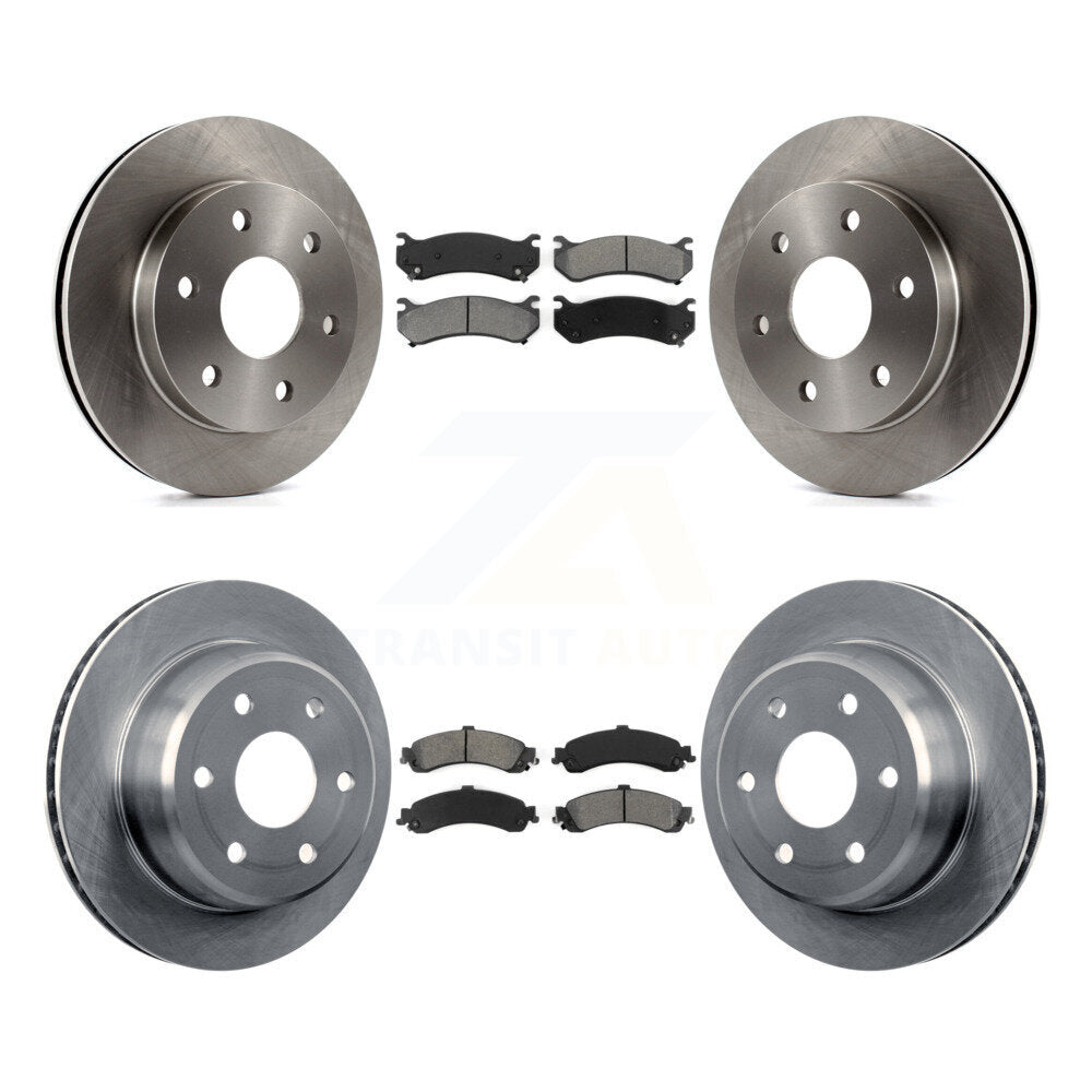 Brake Rotor Semi-Metallic Pad Front Rear Kit For Chevrolet GMC Silverado 1500 XL
