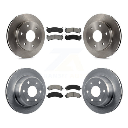 Brake Rotor Semi-Metallic Pad Front Rear Kit For Chevrolet Avalanche 1500 GMC XL