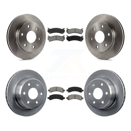 Brake Rotor Semi-Metallic Pad Front Rear Kit For Chevrolet Avalanche 1500 GMC XL
