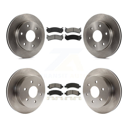 Disc Brake Rotors Semi-Metallic Pad Front Rear Kit For GMC Savana 2500 Chevrolet