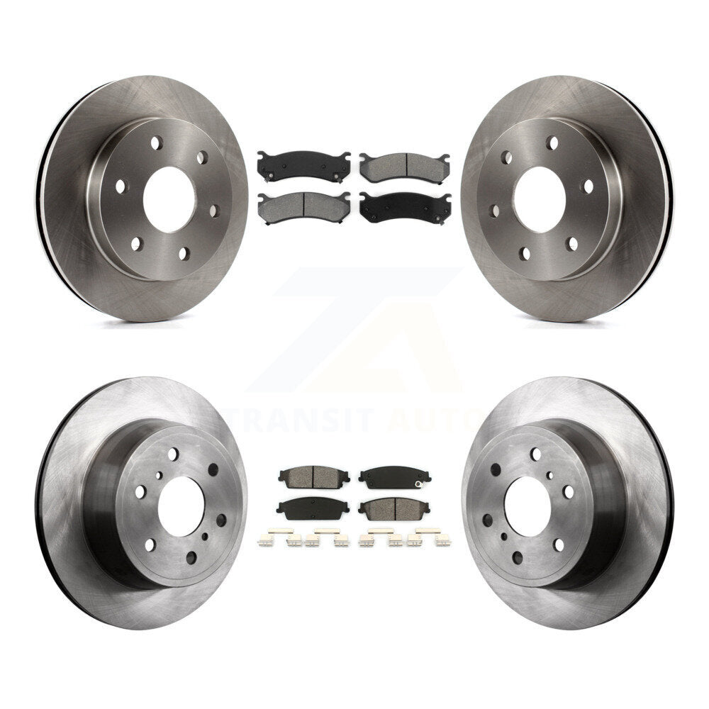 Disc Brake Rotor & Semi-Metallic Pad Front Rear Kit For Chevrolet Silverado 1500
