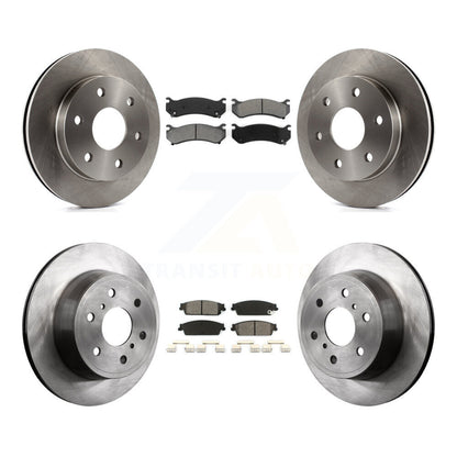 Disc Brake Rotor & Semi-Metallic Pad Front Rear Kit For Chevrolet Silverado 1500