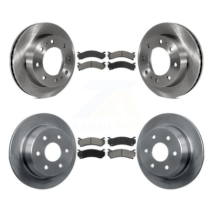 Brake Rotor Semi-Metallic Pad Front Rear Kit For Chevrolet Silverado 2500 HD GMC