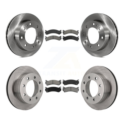 Brake Rotor Semi-Metallic Pad Front Rear Kit For Chevrolet GMC Sierra 2500 HD XL