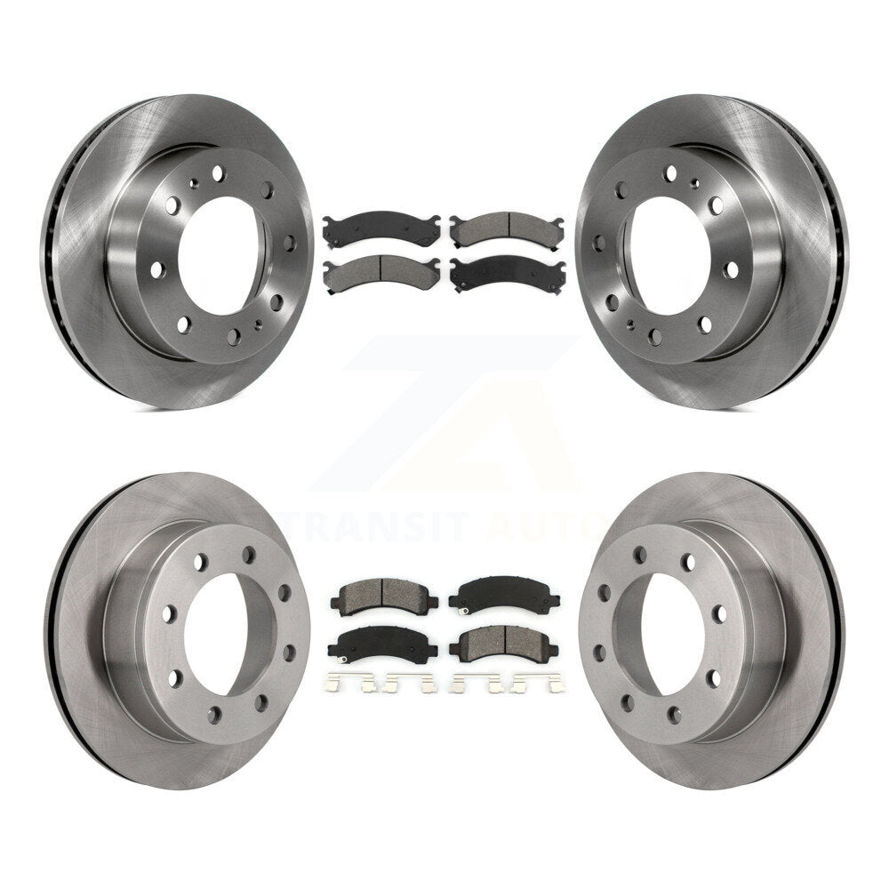 Disc Brake Rotors Semi-Metallic Pad Front Rear Kit For GMC Savana 2500 Chevrolet