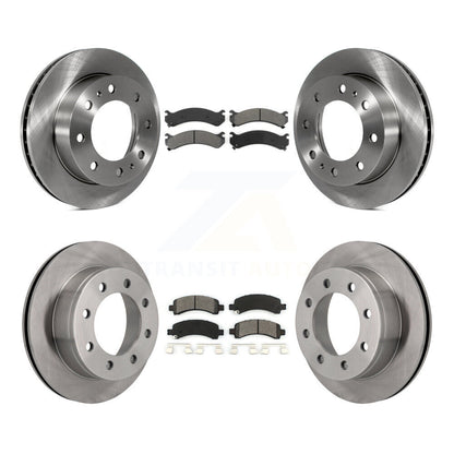 Disc Brake Rotors Semi-Metallic Pad Front Rear Kit For GMC Savana 2500 Chevrolet