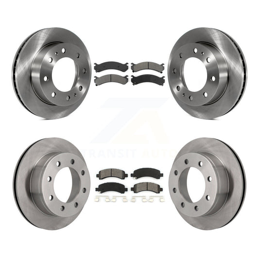 Disc Brake Rotors Semi-Metallic Pad Front Rear Kit For GMC Savana 2500 Chevrolet