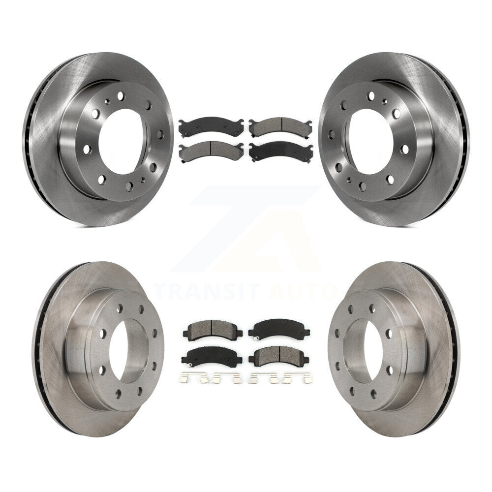 Disc Brake Rotor Semi-Metallic Pad Front Rear Kit For Chevrolet Express 2500 GMC