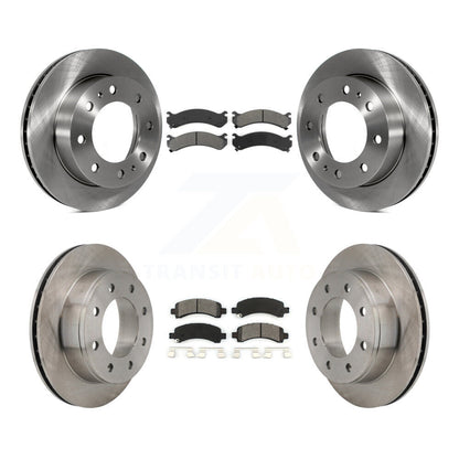 Disc Brake Rotor Semi-Metallic Pad Front Rear Kit For Chevrolet Express 2500 GMC