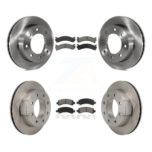 Disc Brake Rotor Semi-Metallic Pad Front Rear Kit For Chevrolet Express 2500 GMC