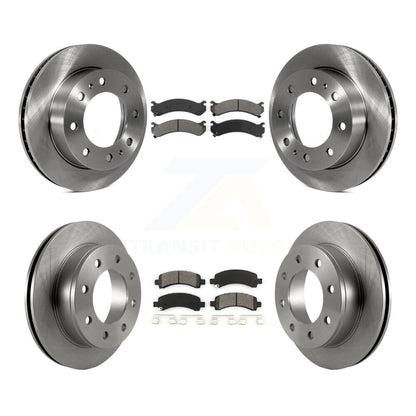 Disc Brake Rotor Semi-Metallic Pad Front Rear Kit For Chevrolet Express 2500 GMC