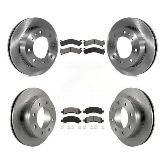 Disc Brake Rotor Semi-Metallic Pad Front Rear Kit For Chevrolet Express 2500 GMC