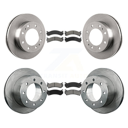Disc Brake Rotors & Semi-Metallic Pad Front Rear Kit For GMC Sierra 3500 Classic