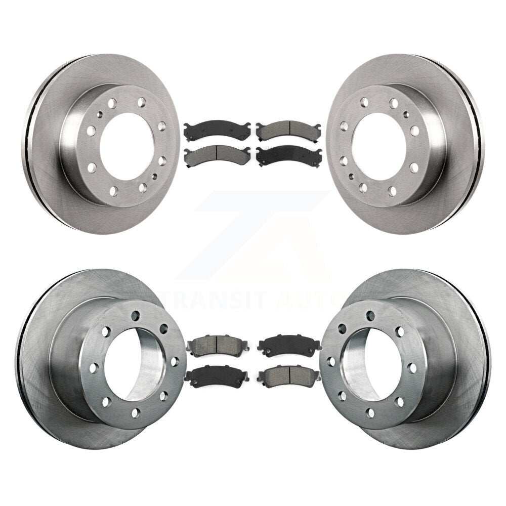 Disc Brake Rotors And Semi-Metallic Pads Front Rear Kit For 2001 GMC Sierra 3500